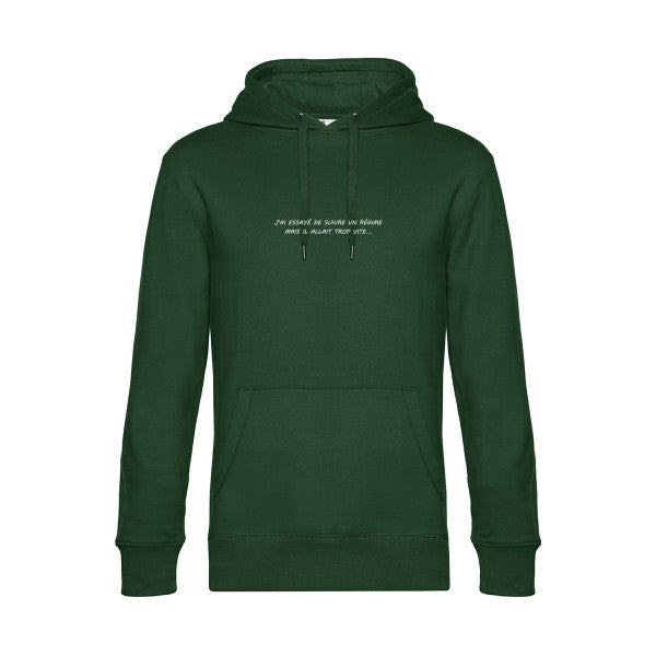 Ancien-Regime sweat shirt original Bottle Green flex Blanc impression Face