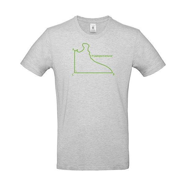 Hippopotenuse Flex Vert pomme |E190 T-shirt|Ash||2XL