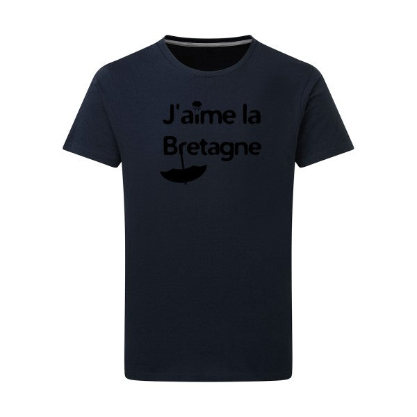 J'aime la Bretagne - Flex noir Tshirt original Navy  5XL