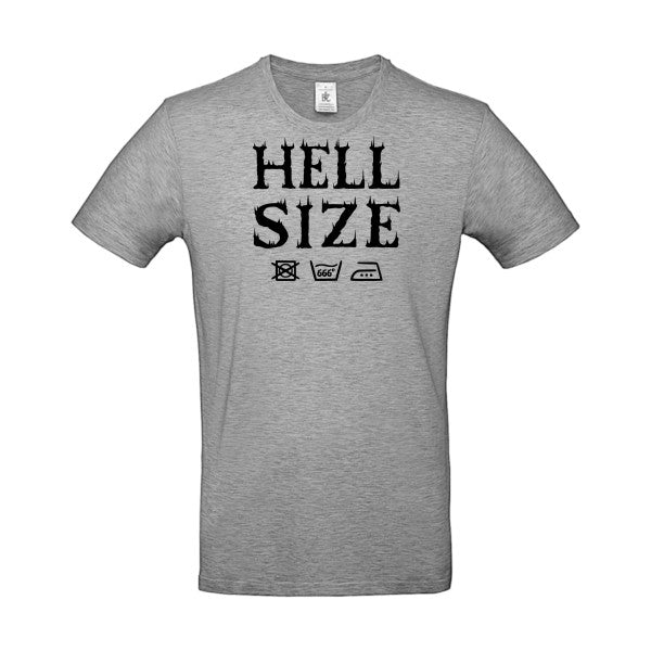 HELL SIZE ! flex noir B&C - E190 T-shirt|Sport Grey||5XL