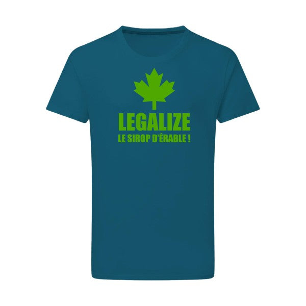 Legalize le sirop d'érable vert pomme -Flex vert pomme sur T-shirt SG  Petrol  2XL