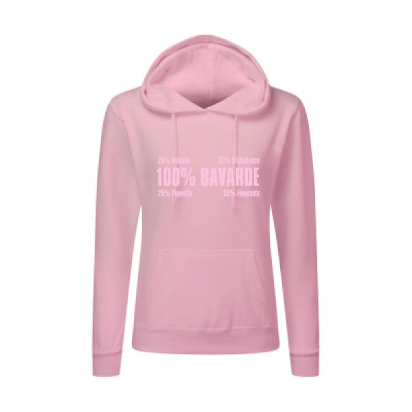 t-shirt Bavarde Rose |Sweat original à capuche Femme