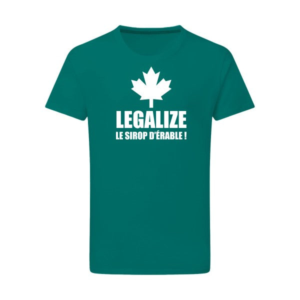 Legalize le sirop d'érable Blanc -Flex Blanc sur T-shirt SG  Emerald Green  2XL