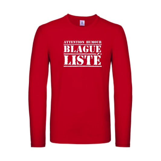 BLAGUE LISTÉ Blanc B&C - E150 LSL T-shirt manches longues léger