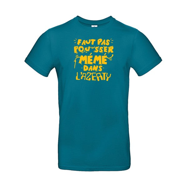 Faut pas pousser mémé dans l'AZERTYFlex jaune or - E190 T-shirt|Diva Blue||2XL