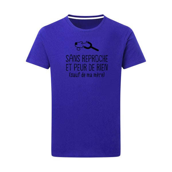 Sans reproche noir -Flex noir sur T-shirt SG  Royal Blue  5XL