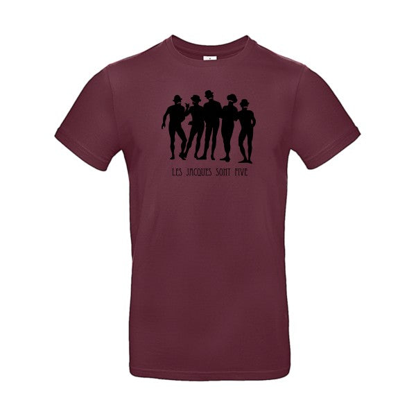 Les Jacques sont FiveFlex noir- T-shirt E190|Burgundy||2XL