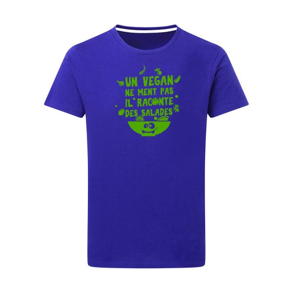 Un vegan ne ment pas vert pomme -Flex vert pomme sur T-shirt SG  Royal Blue  5XL