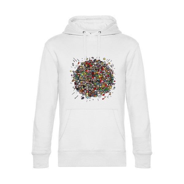 Planete-Pop-Culture- Sweat à capuche original White - RueDuTeeshirt