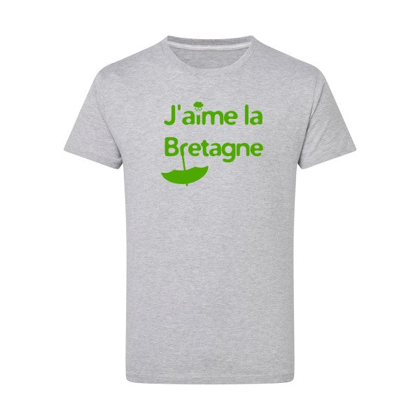 J'aime la Bretagne - Flex Vert pomme Tshirt original Light Oxford  5XL