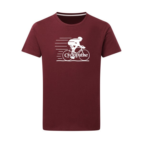 CYCLOPATHE ! - Flex Blanc Tshirt original Burgundy  2XL