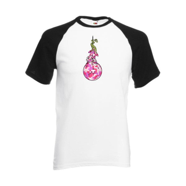 T-shirt fruit of the loom baseball  new color  couleur White/Black