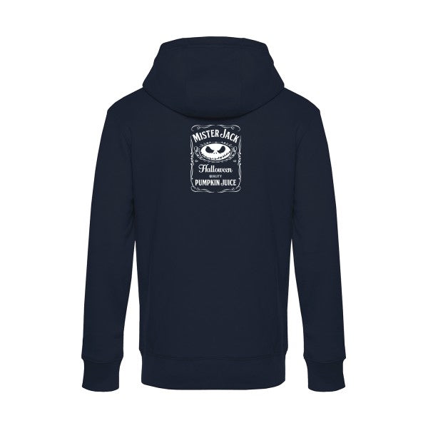 MisterJack sweat shirt original Navy Blue flex Blanc impression Dos