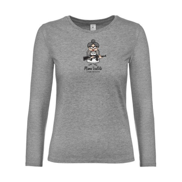 t-shirt lsl femme Mamie-Traillette-  Sport Grey flex 
