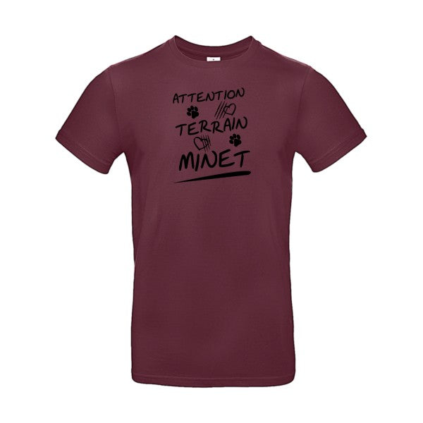 Attention Terrain Minet Flex noir |E190 T-shirt|Burgundy||2XL