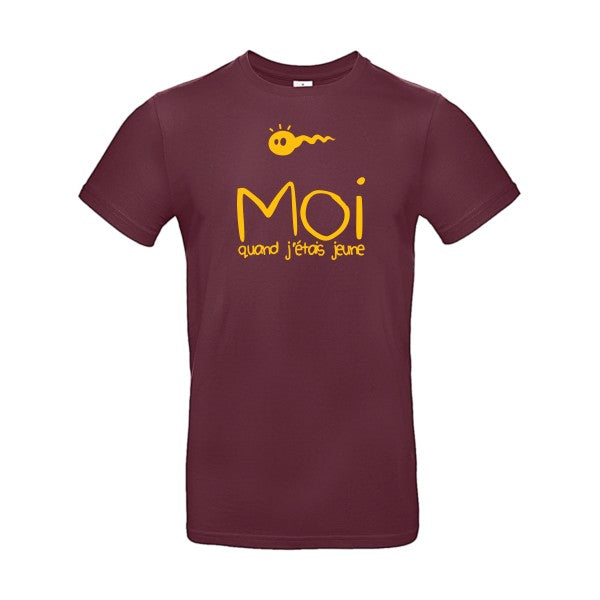 Moi, quand j'étais jeuneFlex jaune or - E190 T-shirt|Burgundy||2XL