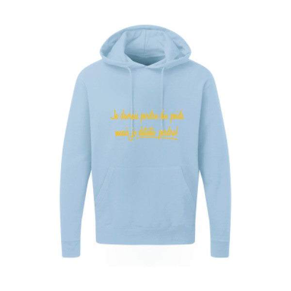 Né pour gagner jaune Or |Sweat capuche imprimé homme