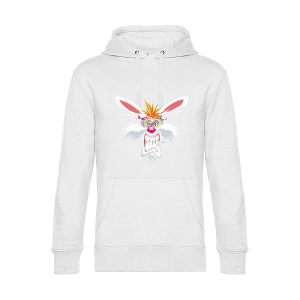 Rabbit-- Sweat à capuche original White - RueDuTeeshirt
