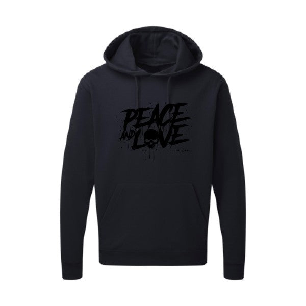 Peace or no peace |Sweat  capuche humoristique noir 