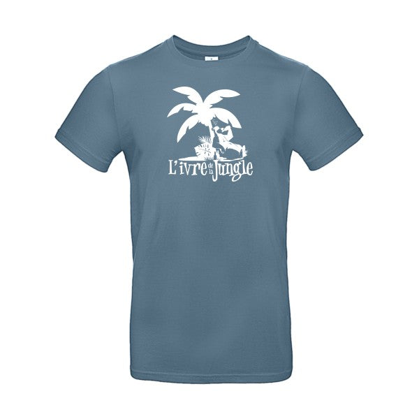 L'ivre de la jungleFlex Blanc - E190 T-shirt|Stone Blue||2XL