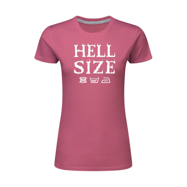 HELL SIZE ! Blanc |T shirt original femme|SG