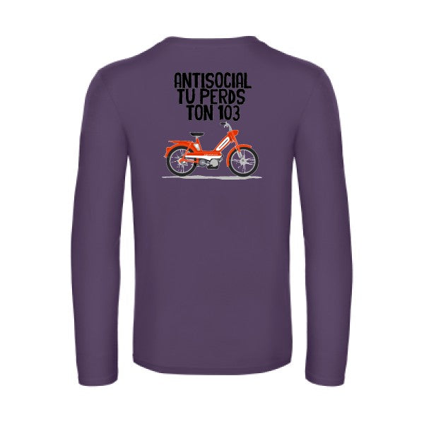 antisocial-t-shirt-manches-longues-original-humour -Urban Purple