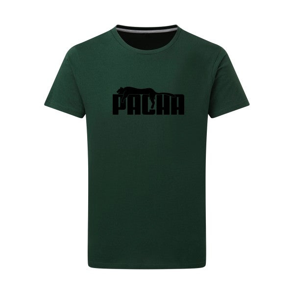 Pacha noir -Flex noir sur T-shirt SG  Bottle Green  2XL