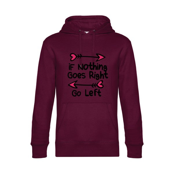 Go-right-- Sweat à capuche original Burgundy - RueDuTeeshirt