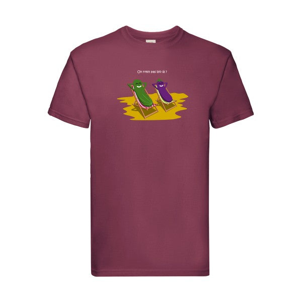 On n'est pas bio là ? Fruit of the loom 205 g/m² T-shirt/ bordeaux