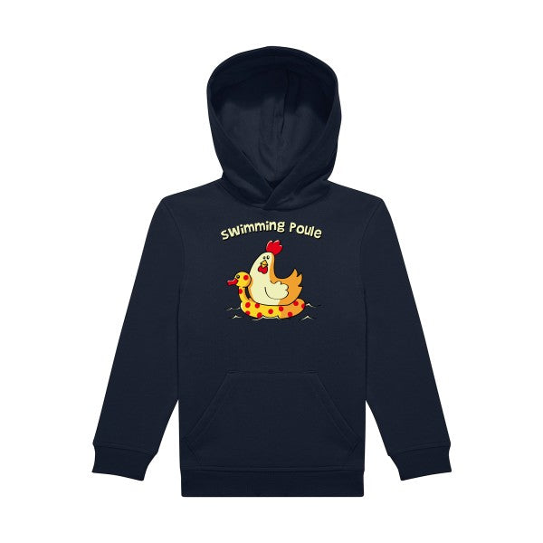 sweat capuche enfant Navy- swimming-poule