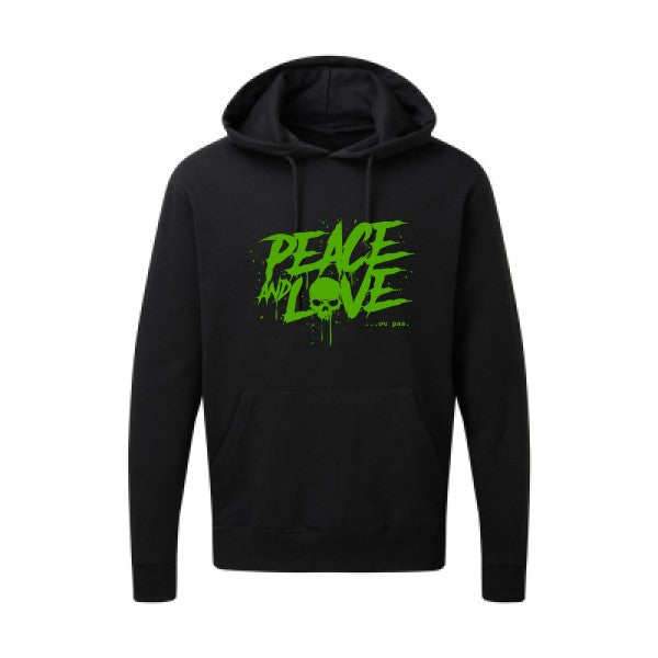 Peace or no peace |Sweat  capuche humoristique Vert pomme 