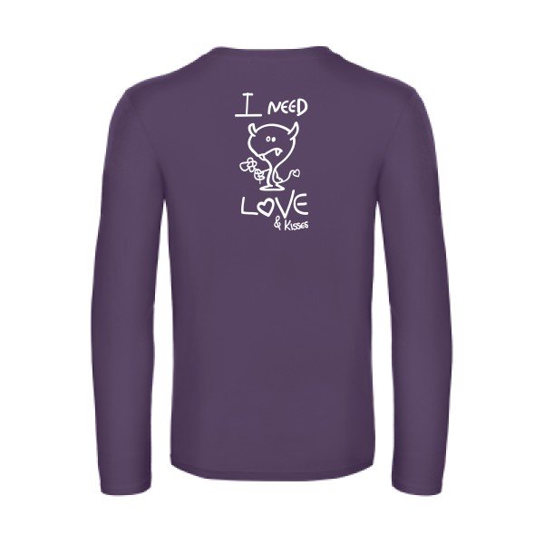 lover - t shirt- manches- longues- original- humour- Urban Purple impression Dos