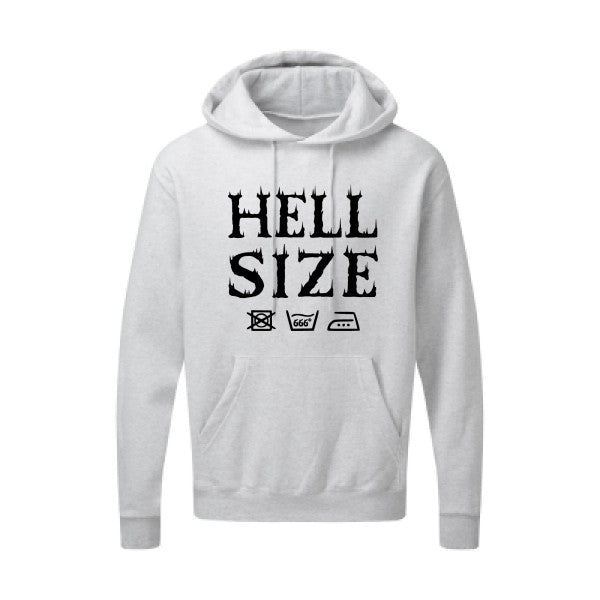 HELL SIZE |Sweat capuche imprimé|noir