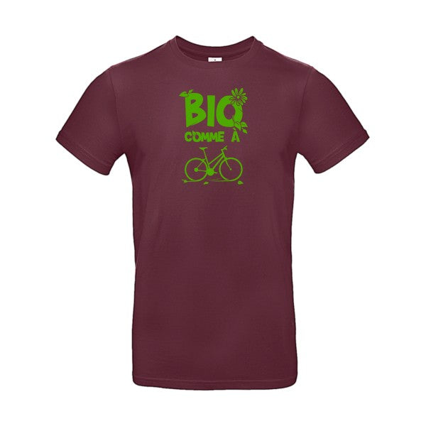 Bio comme un vélo flex Vert pomme B&C - E190 T-shirt|Burgundy||2XL