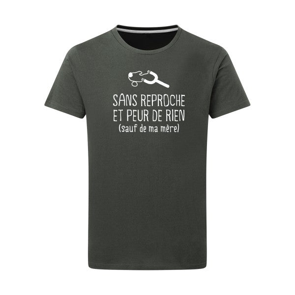 Sans reproche Blanc -Flex Blanc sur T-shirt SG  Charcoal  5XL