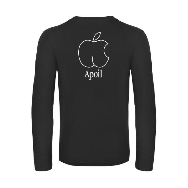 apoil - t shirt- manches- longues- original- humour- Black impression Dos