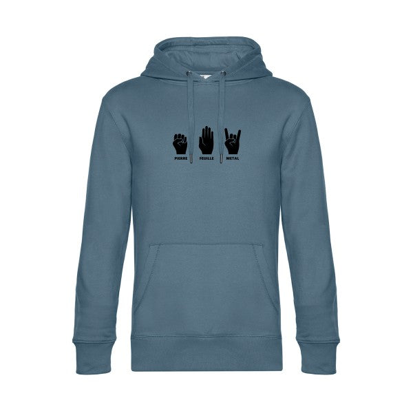 Pierre-Feuille-Metal sweat shirt original nordic blue flex Noir impression Face