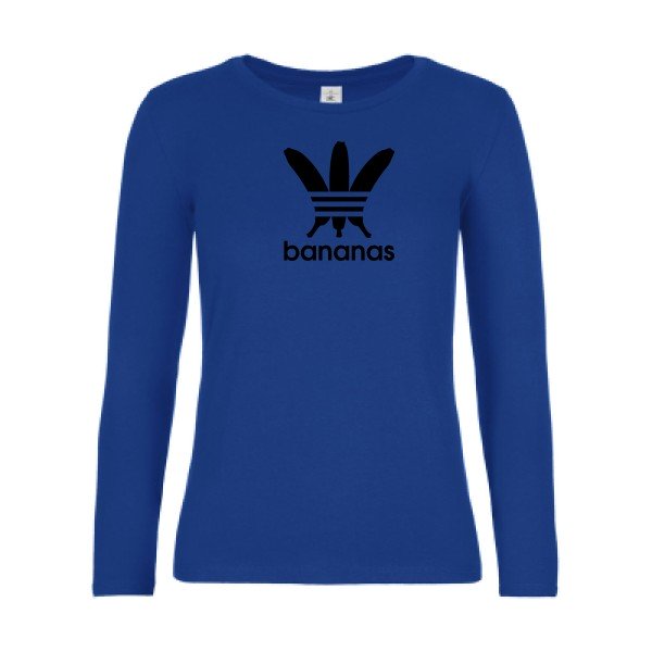 t-shirt lsl femme bananas Royal Blue flex Noir