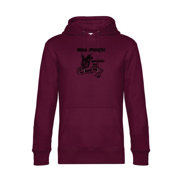 Rhum-atologue sweat shirt original Burgundy flex Noir impression Face