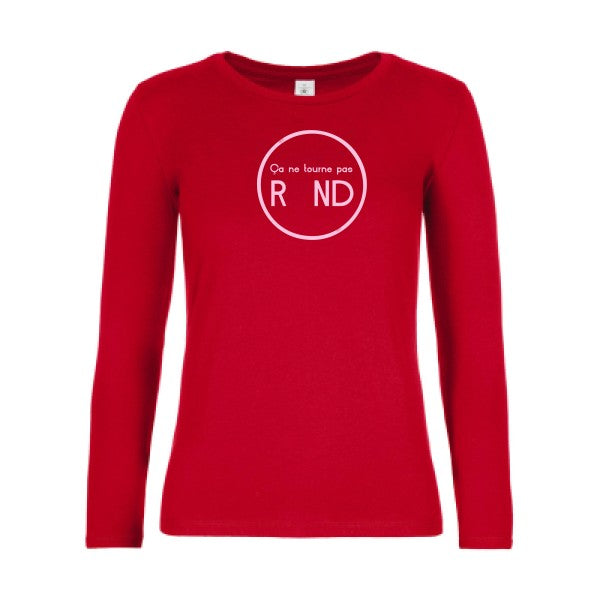 t-shirt lsl femme ca-ne-tourne-pas-rond- Red flex Rose