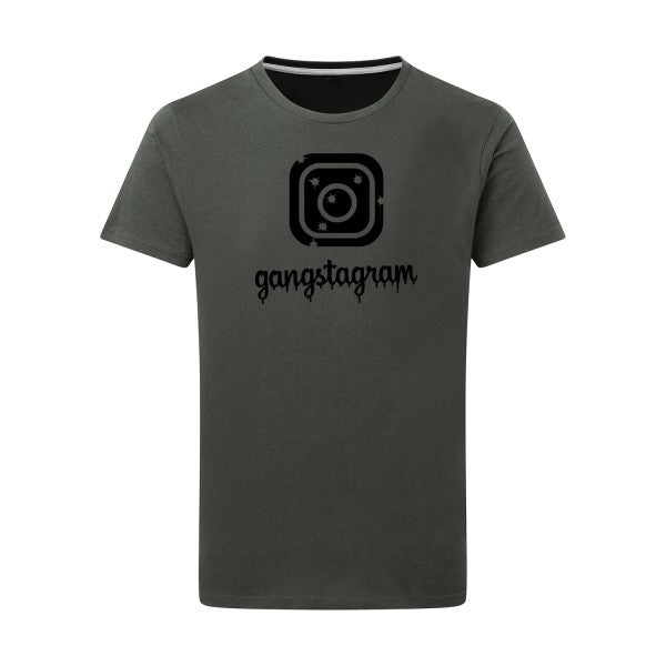 GANGSTAGRAM - Flex noir Tshirt original Charcoal  5XL