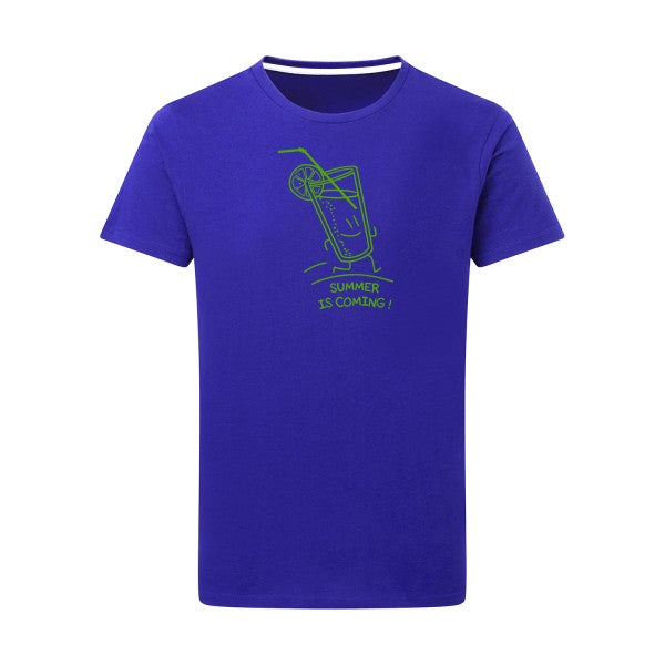 Summer is coming ! vert pomme -Flex vert pomme sur T-shirt SG  Royal Blue  5XL