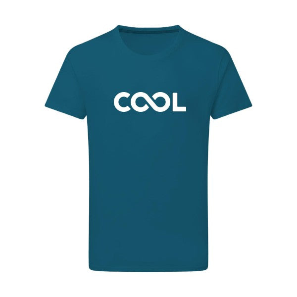 Infiniment cool Blanc -Flex Blanc sur T-shirt SG  Petrol  2XL