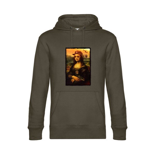 La-Joconde- Sweat à capuche original Khaki - RueDuTeeshirt