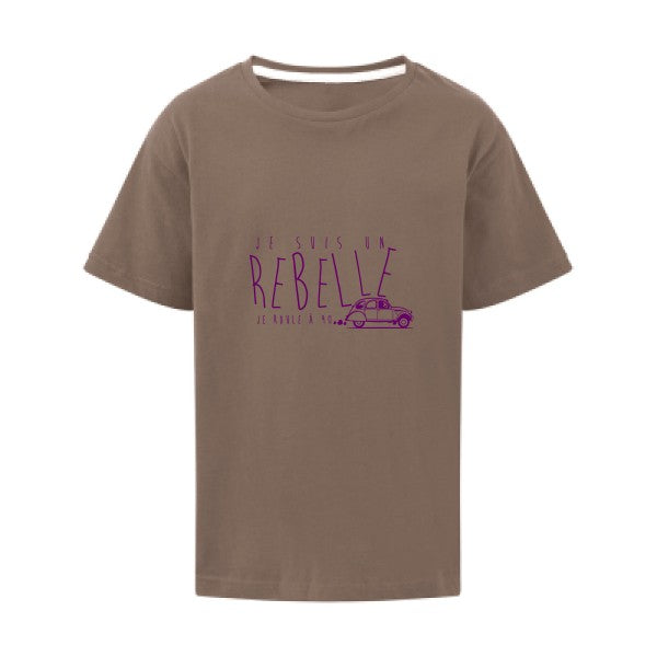 je suis un rebelle Flex Violet SG - Kids T-shirt enfant Deep Taupe Taille 128 (7-8/L)