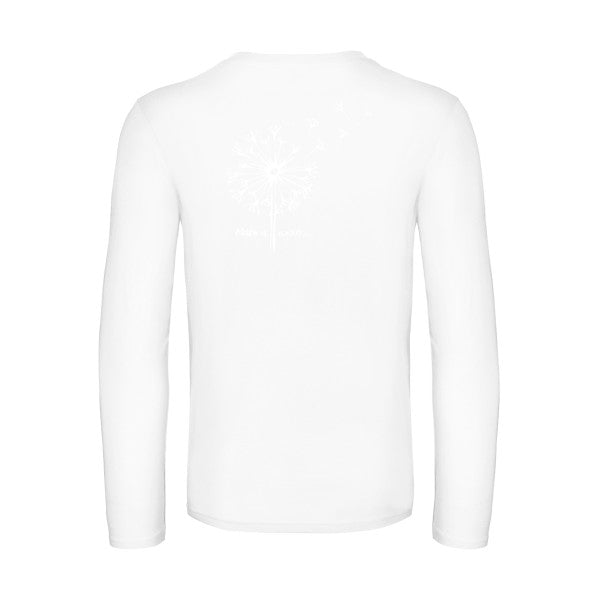 make a wish - t shirt- manches- longues- original- humour- White impression Dos