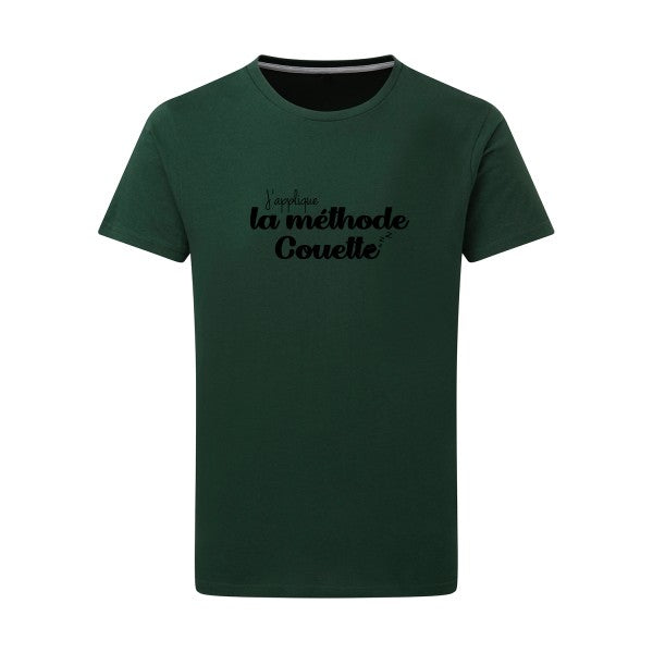 La méthode Couette noir -Flex noir sur T-shirt SG  Bottle Green  2XL