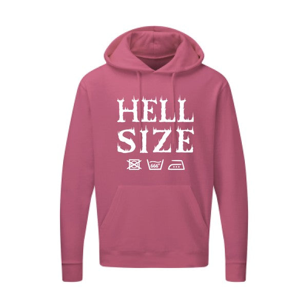 HELL SIZE |Sweat capuche imprimé|Blanc