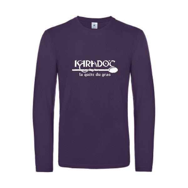 karadoc - t shirt- manches- longues- original- humour- Urban Purple impression Face