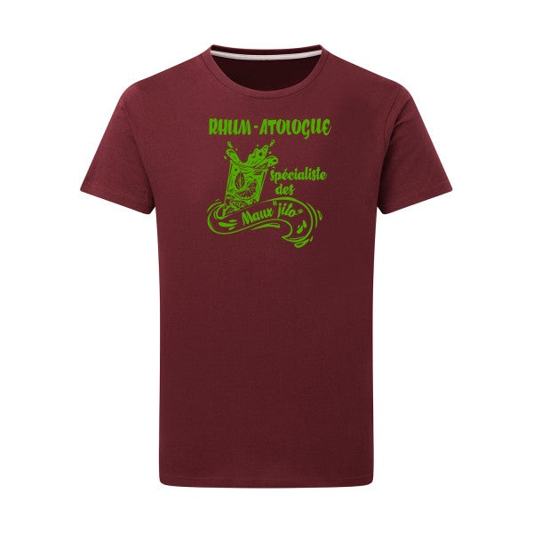 Rhum-atologue - Flex Vert pomme Tshirt original Burgundy  2XL